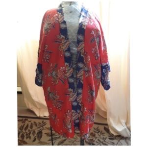 AKII floral paisley kimono cover up size S